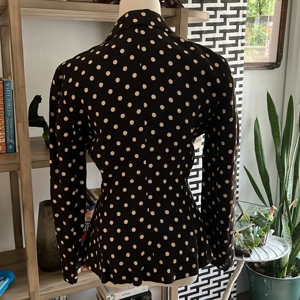 Vtg Christian Dior 1994 Polka Dot Blazer